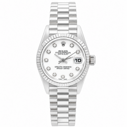 Rolex Datejust 26MM 69179 18K White Gold Presidential Watch